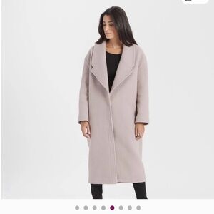 Small - Marcella NYC Oversized Pink Wool Winter Coat Elizabeth Coat (Blush Pink)
